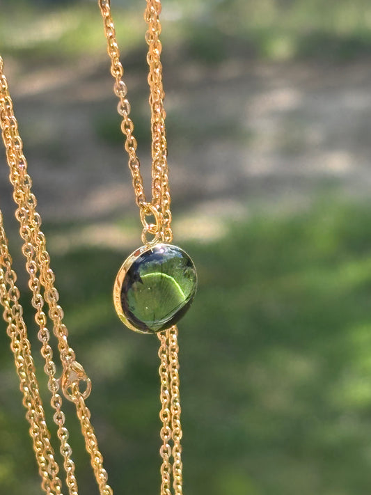 Fern resin necklace