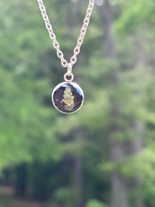 Black fern resin Necklace