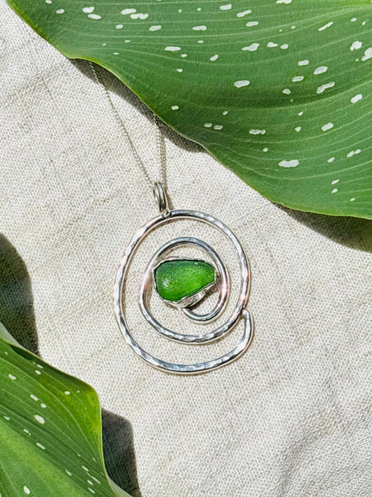 Statement Seaglass medallion