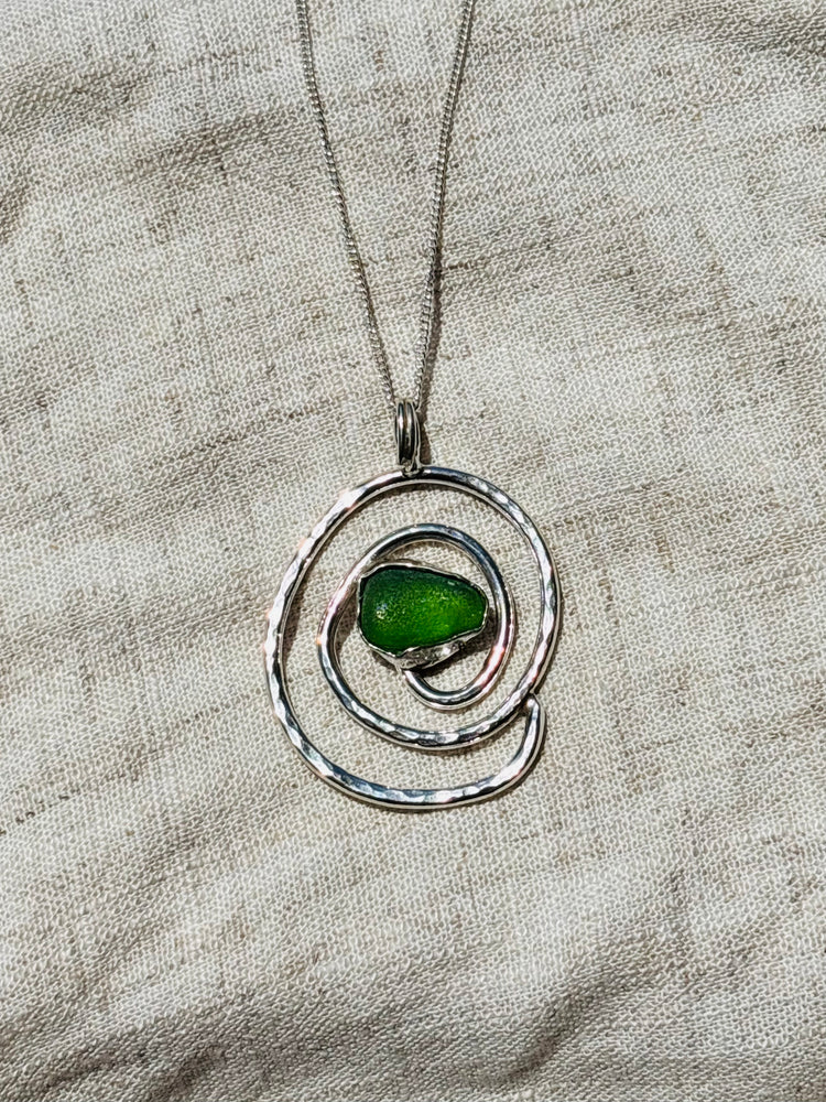 Statement Seaglass medallion