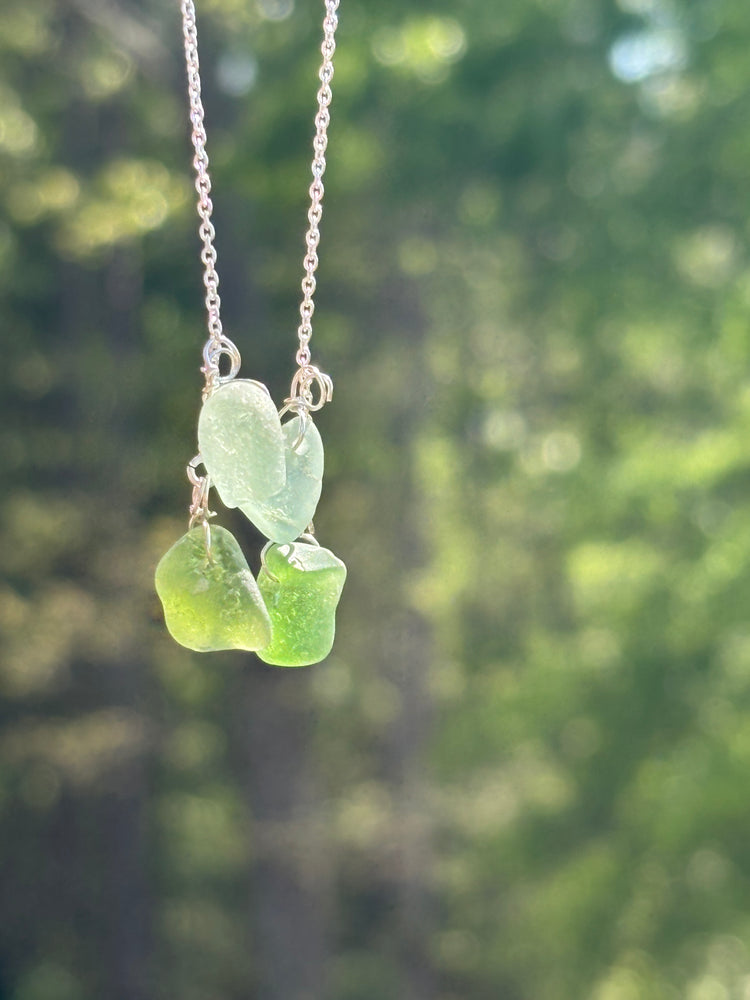 Stacked Seaglass earrings