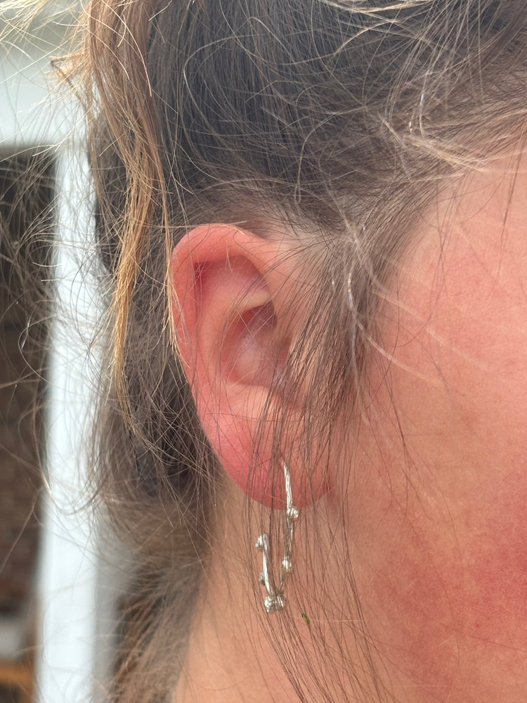 Sterling silver hoop earrings (Medium)