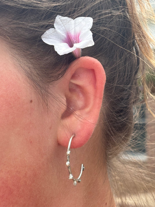 Sterling silver hoop earrings (Medium)