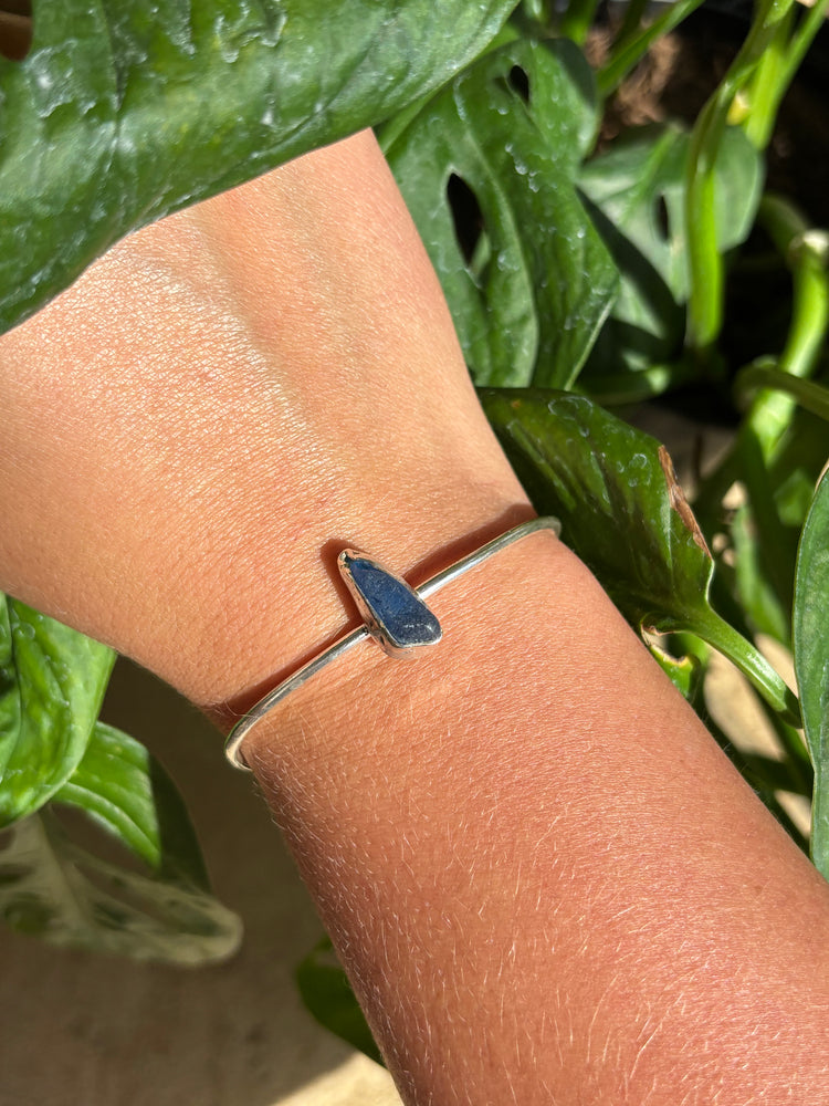 Cornflower blue Seaglass cuff