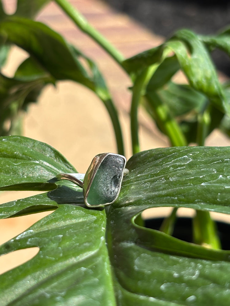 Green Seaglass ring