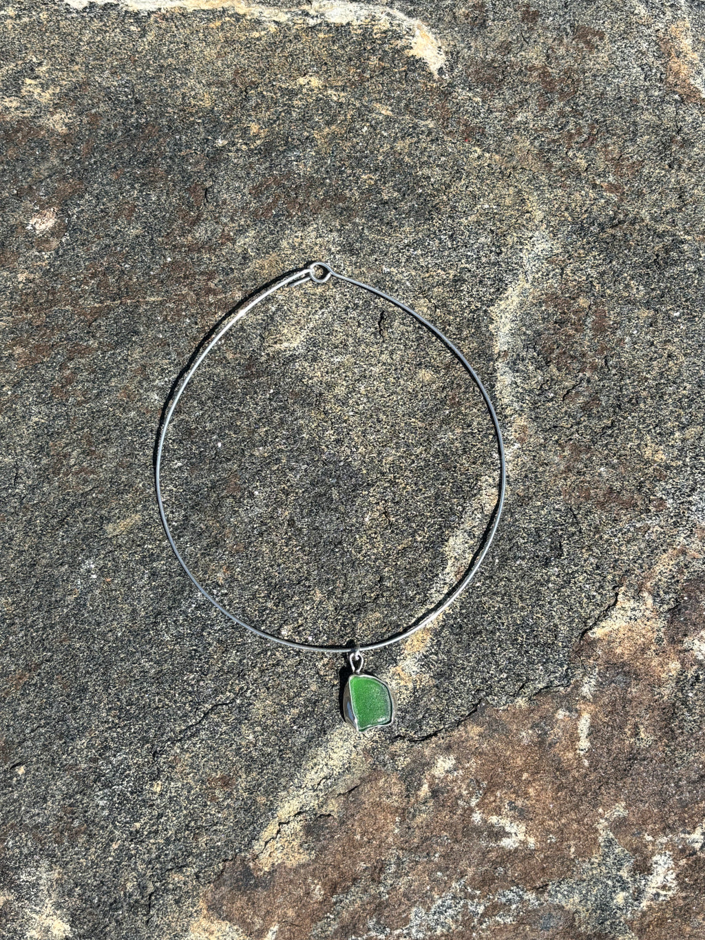 Sea glass choker necklace