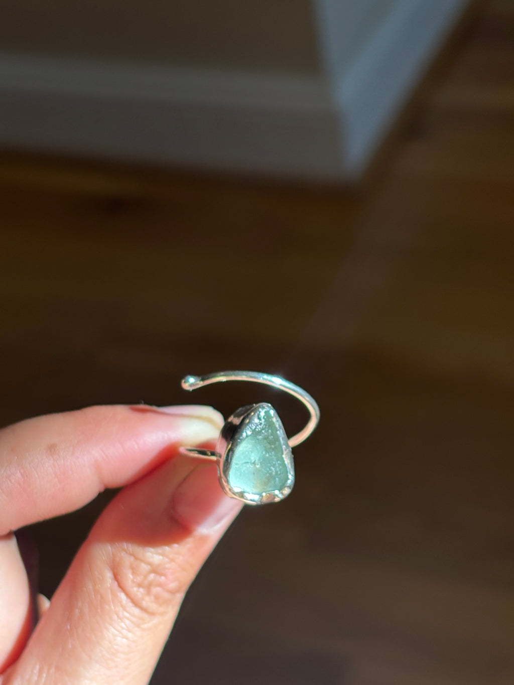 Sterling silver Seaglass ring