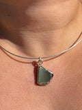 Sea glass choker necklace