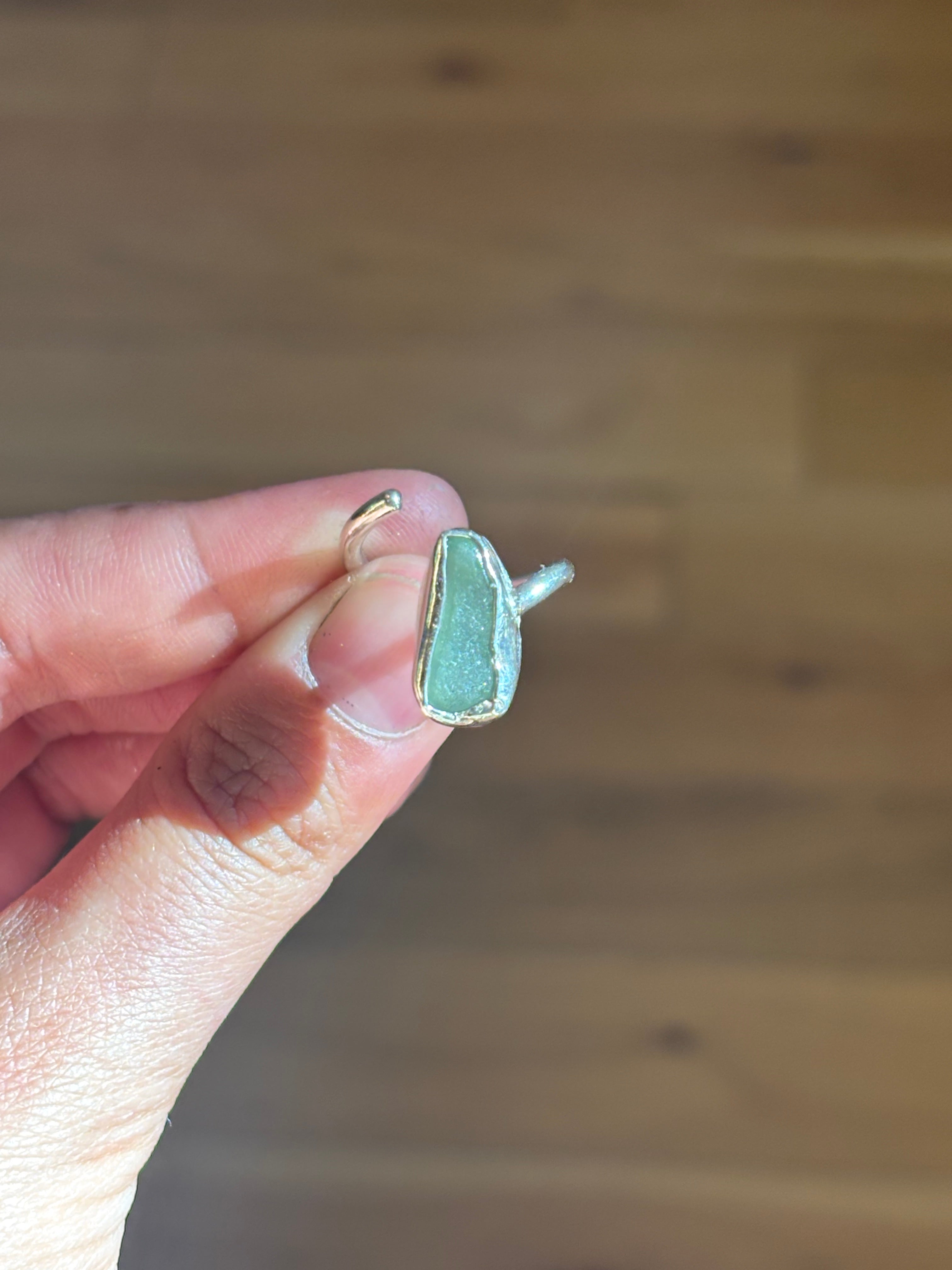 Sterling silver Seaglass ring