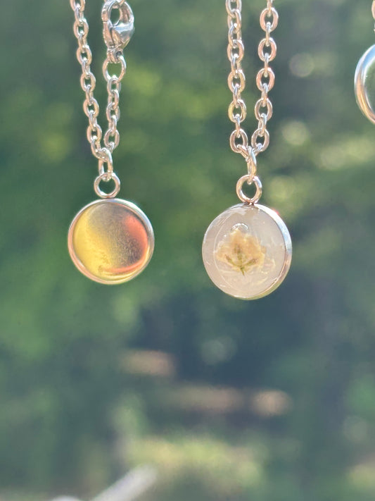 White baby's breath necklace