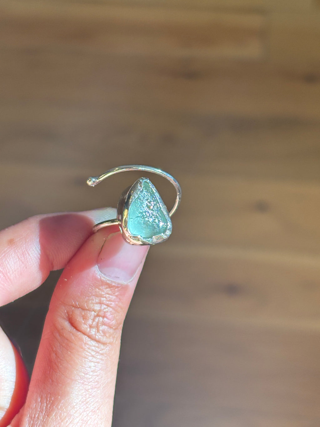 Sterling silver Seaglass ring