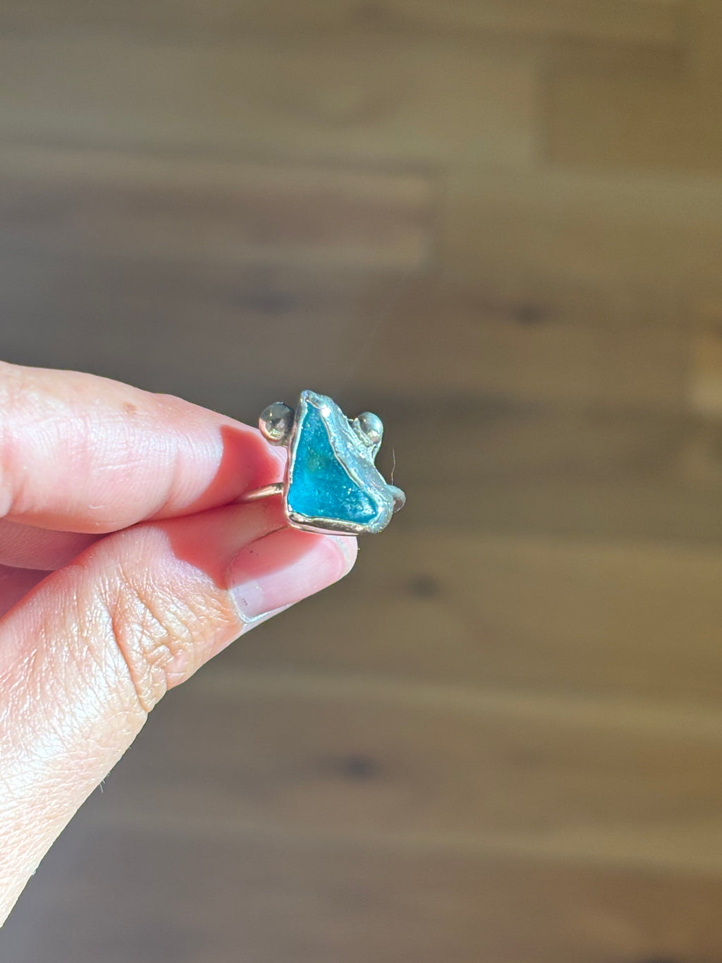Sterling silver Seaglass ring