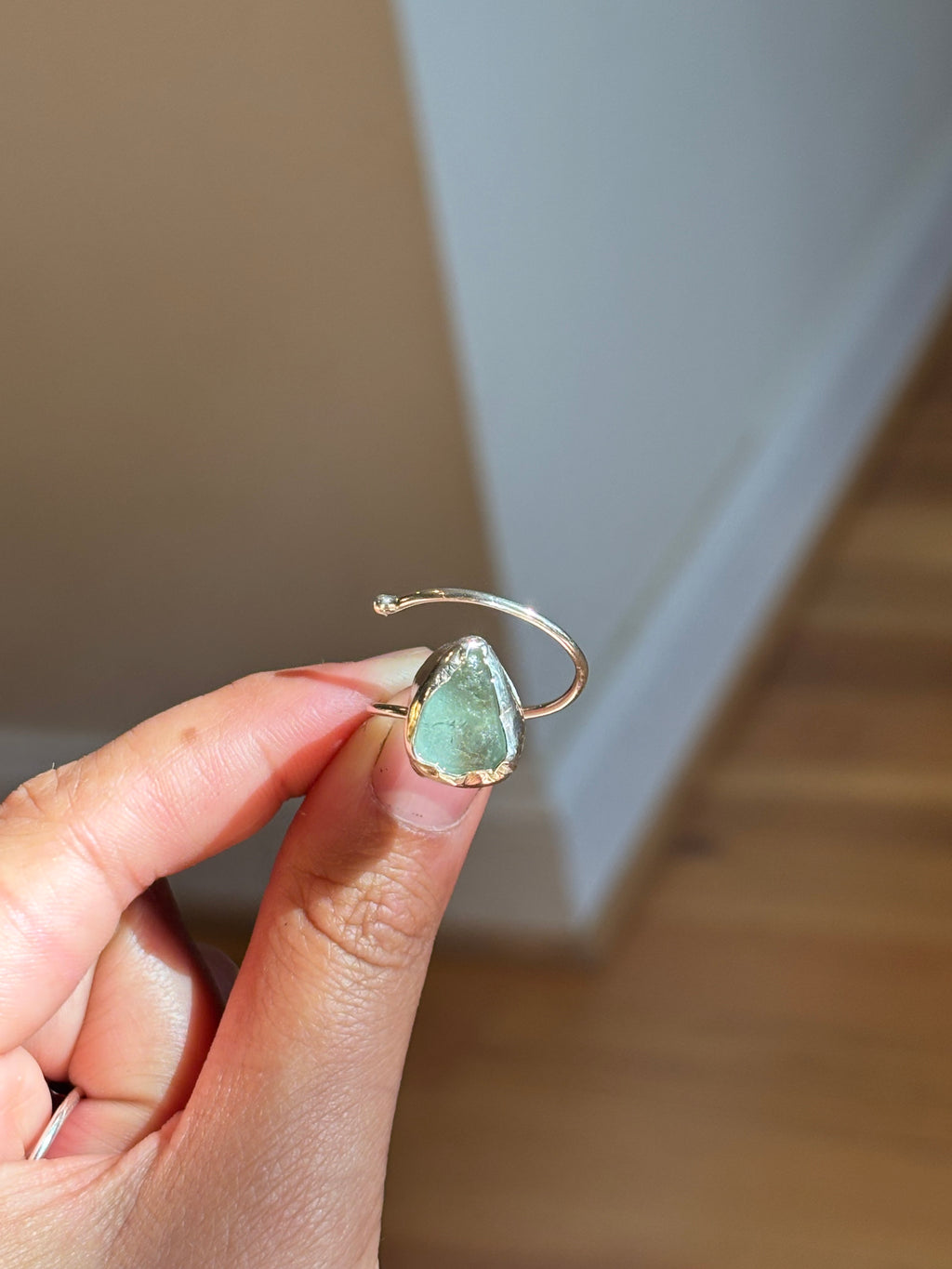 Sterling silver Seaglass ring