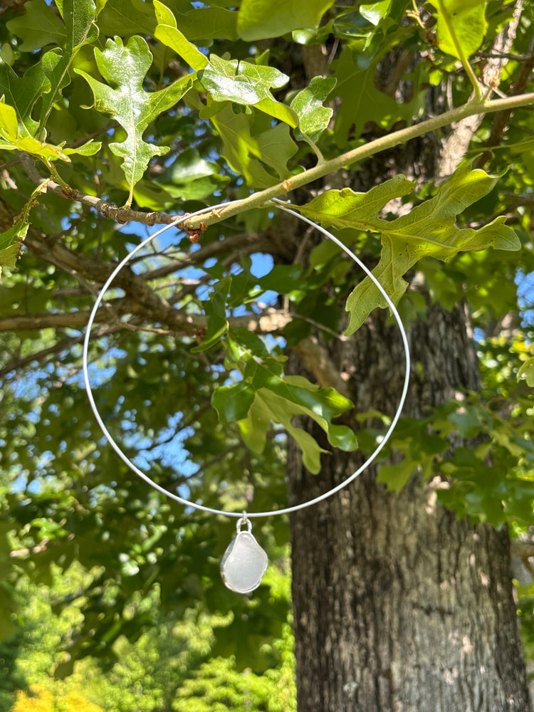 Sea glass choker necklace