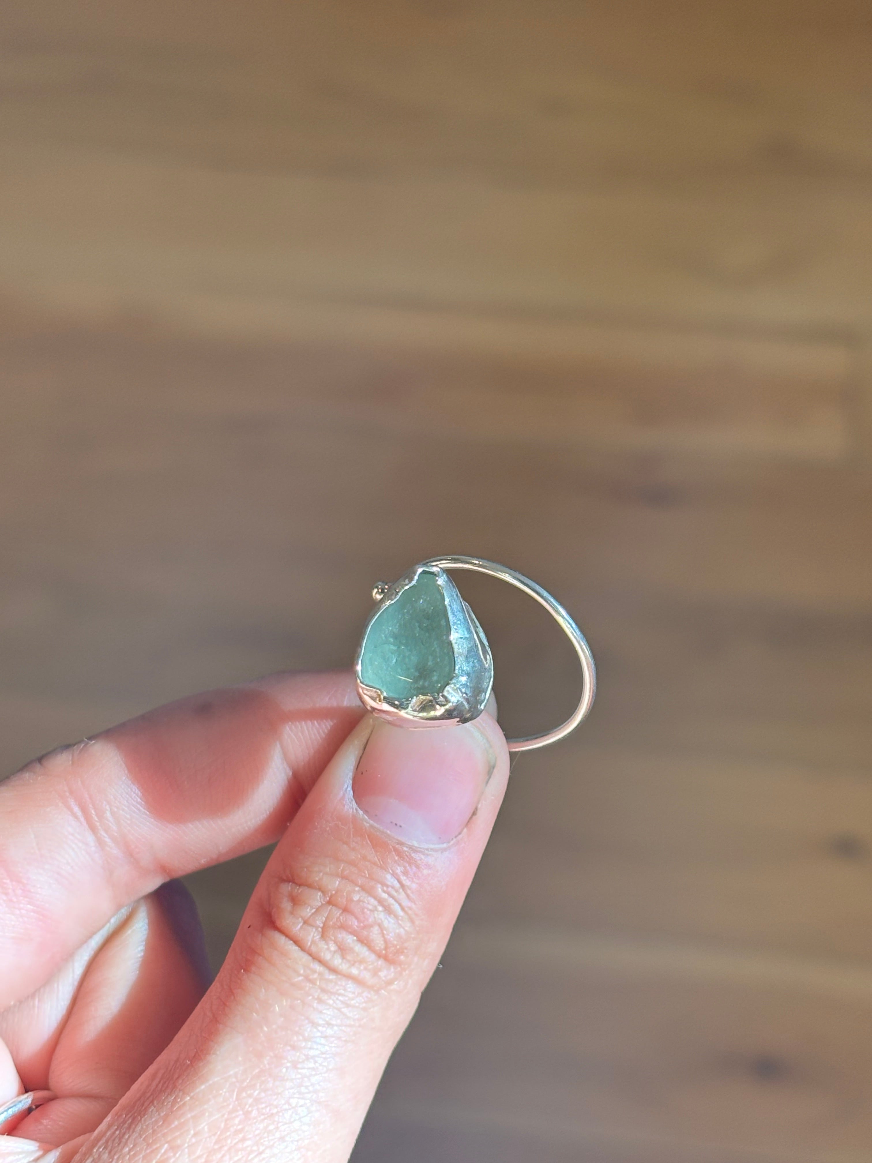 Sterling silver Seaglass ring