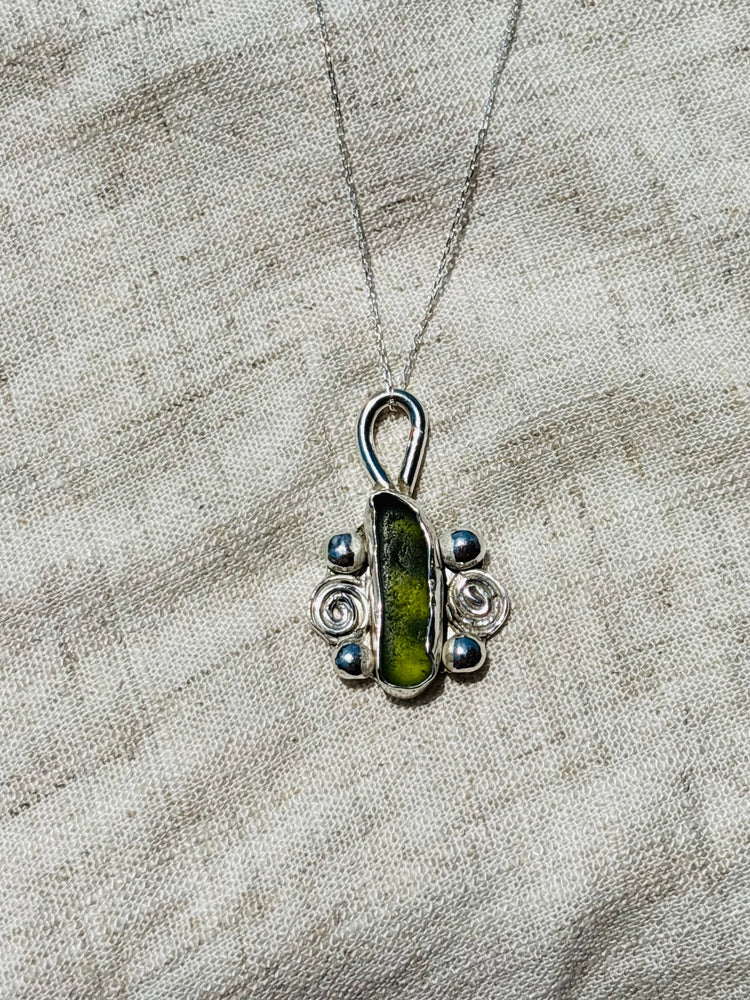 Swirly sea glass Necklace