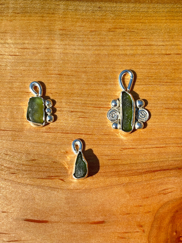 Swirly sea glass Necklace