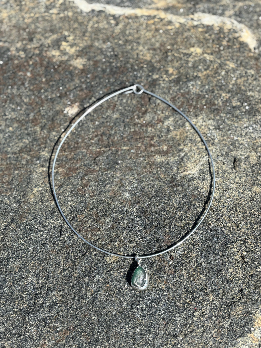 Sea glass choker necklace