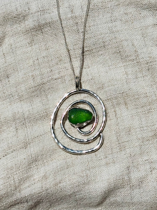 Statement Seaglass medallion