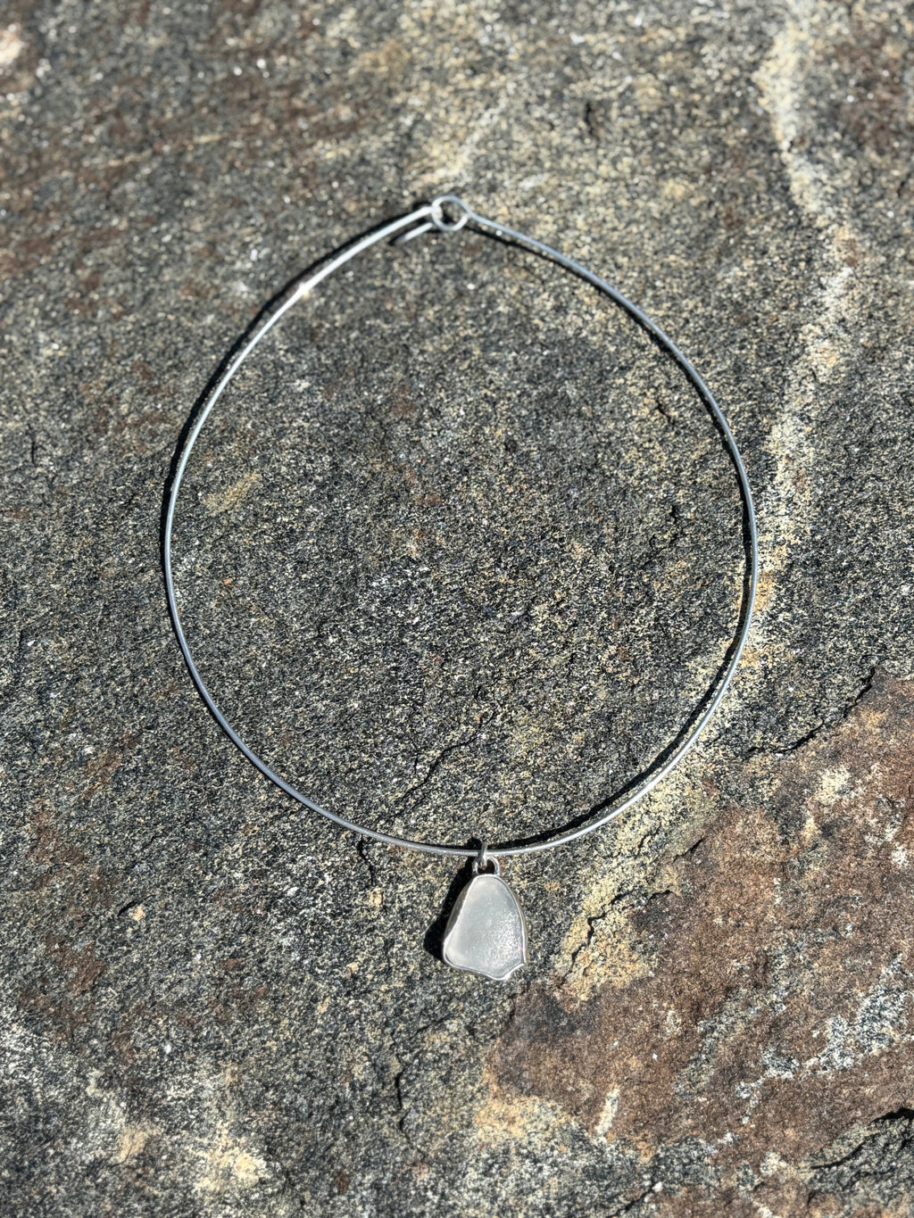 Sea glass choker necklace