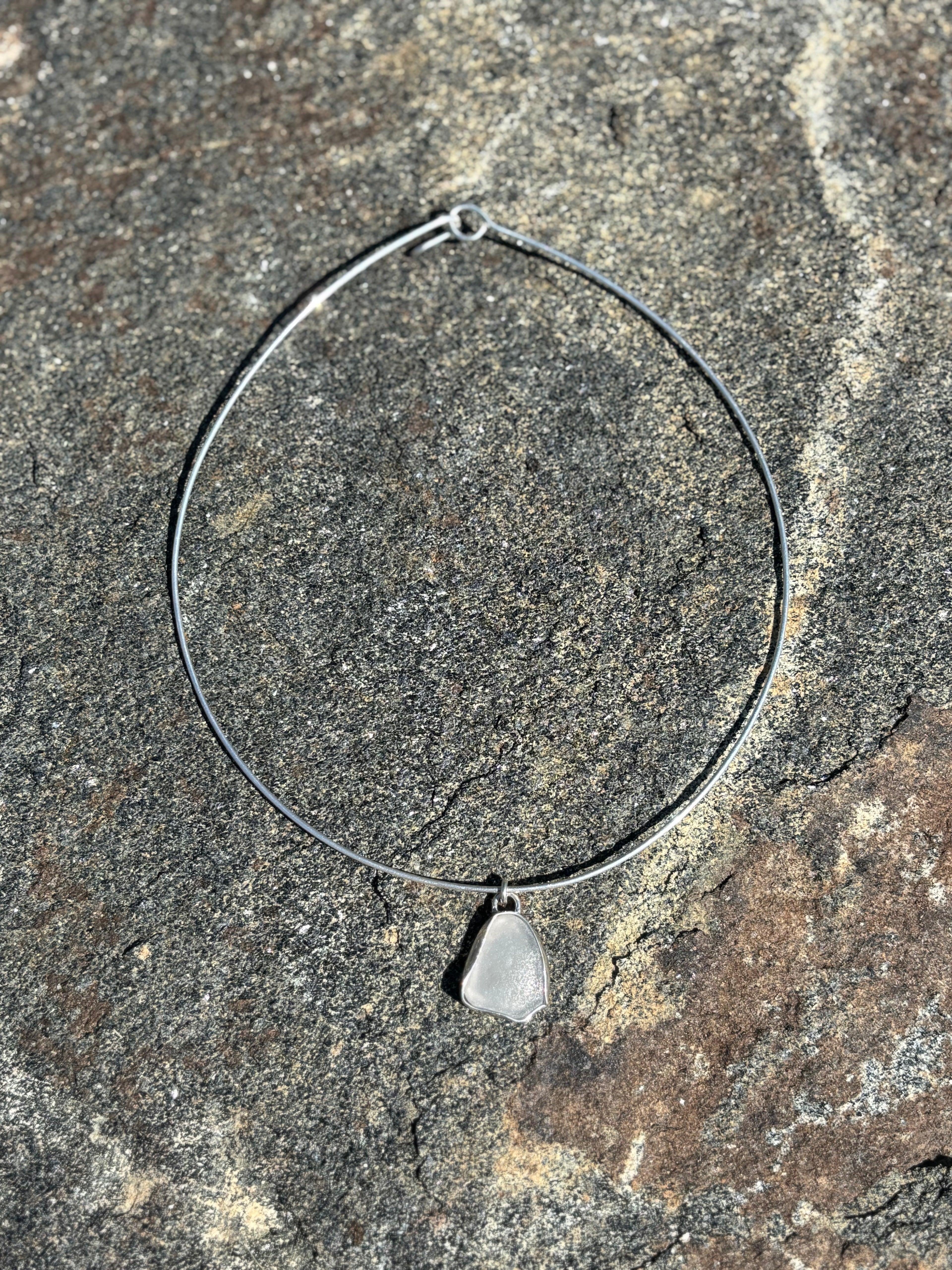 Sea glass choker necklace