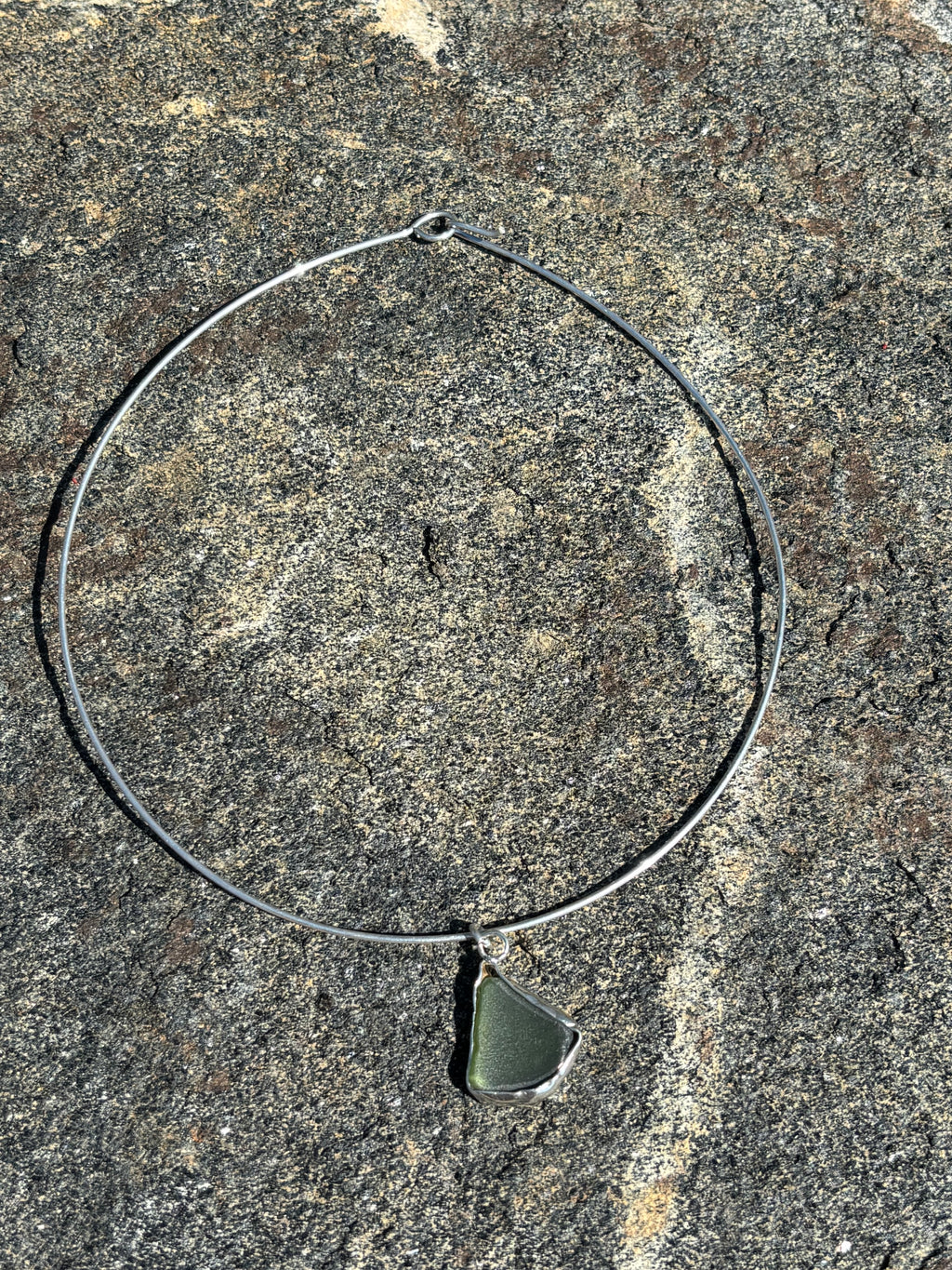 Sea glass choker necklace