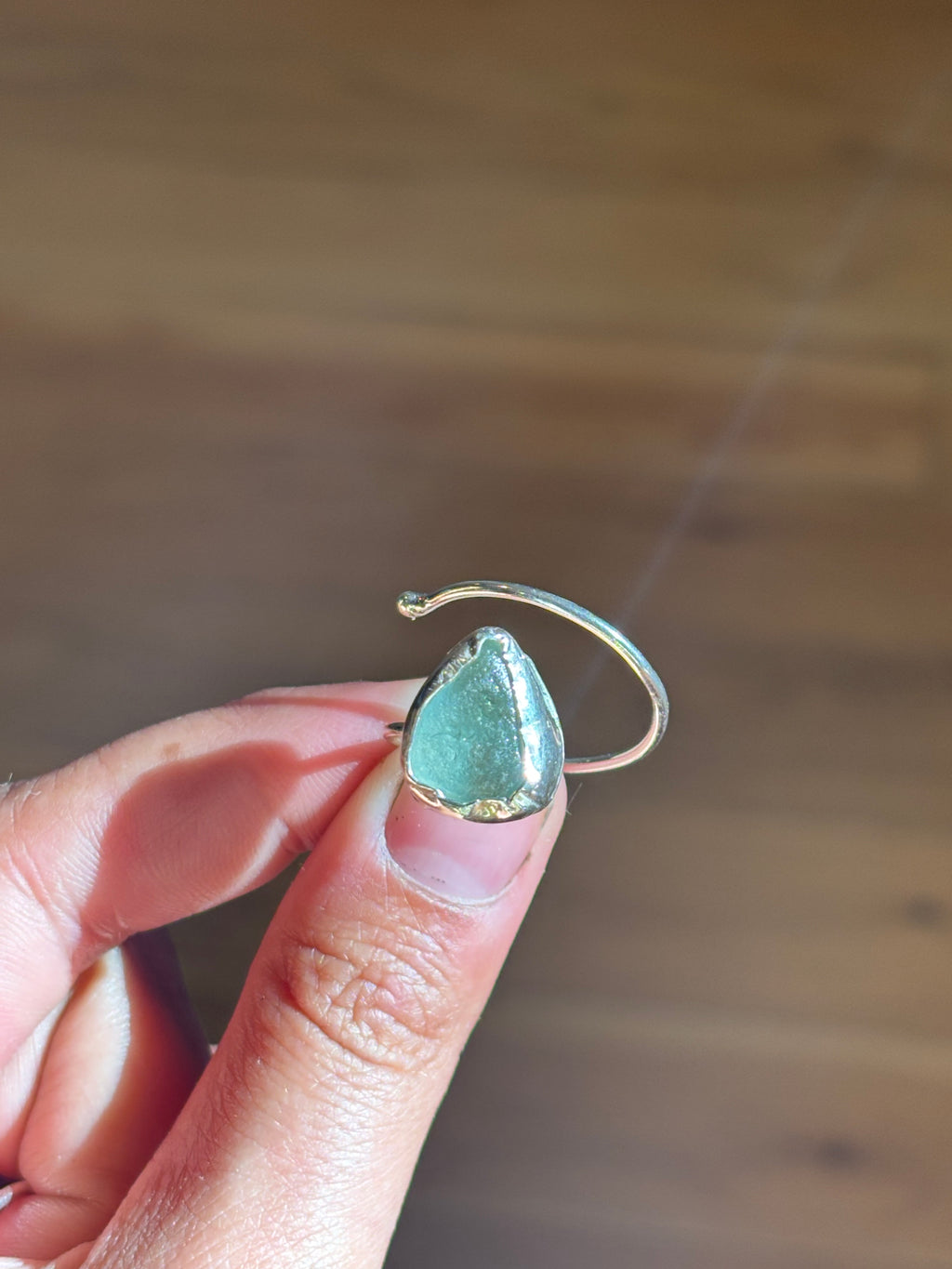 Sterling silver Seaglass ring