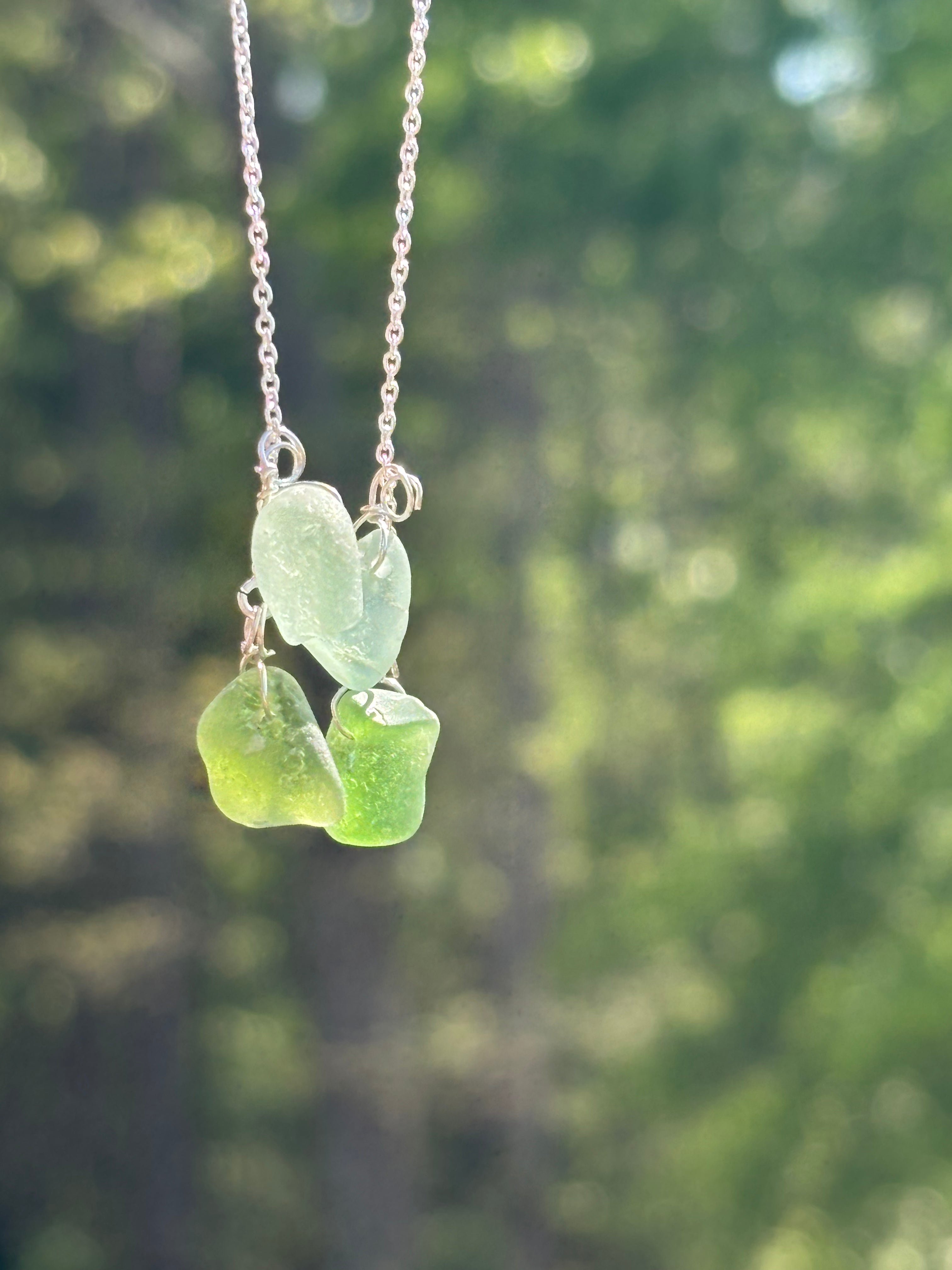 Stacked Seaglass earrings