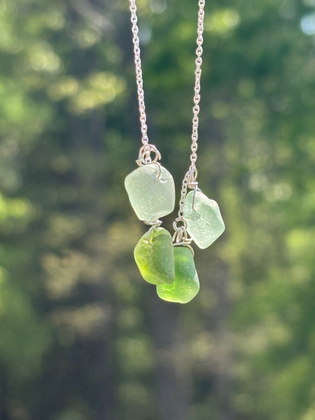 Stacked Seaglass earrings