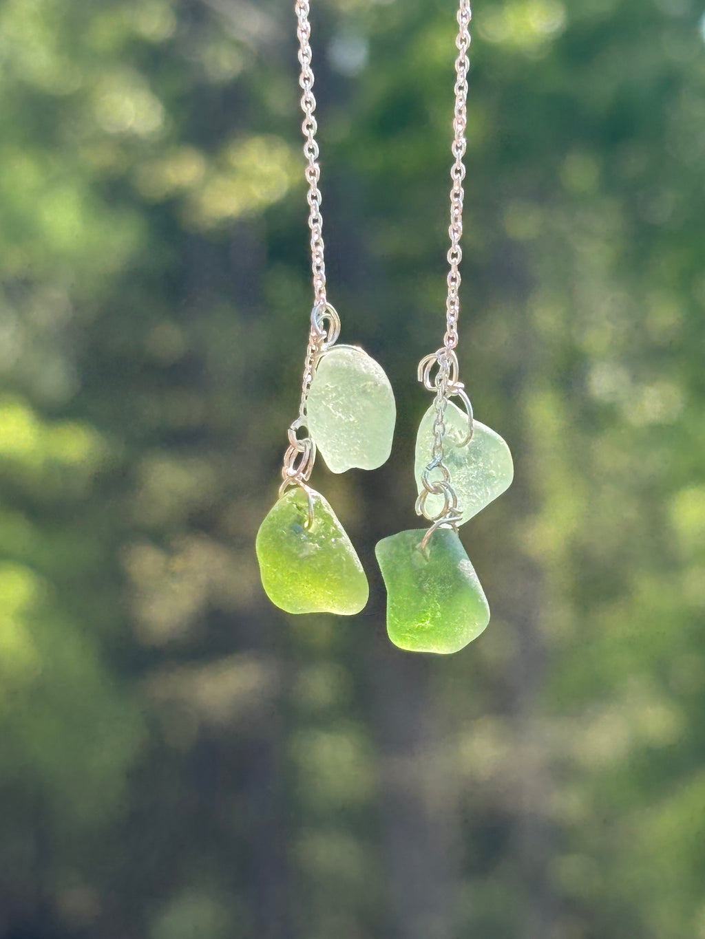 Stacked Seaglass earrings