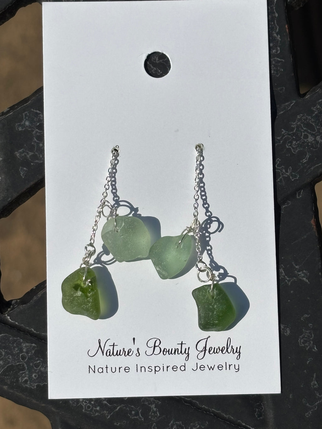 Stacked Seaglass earrings