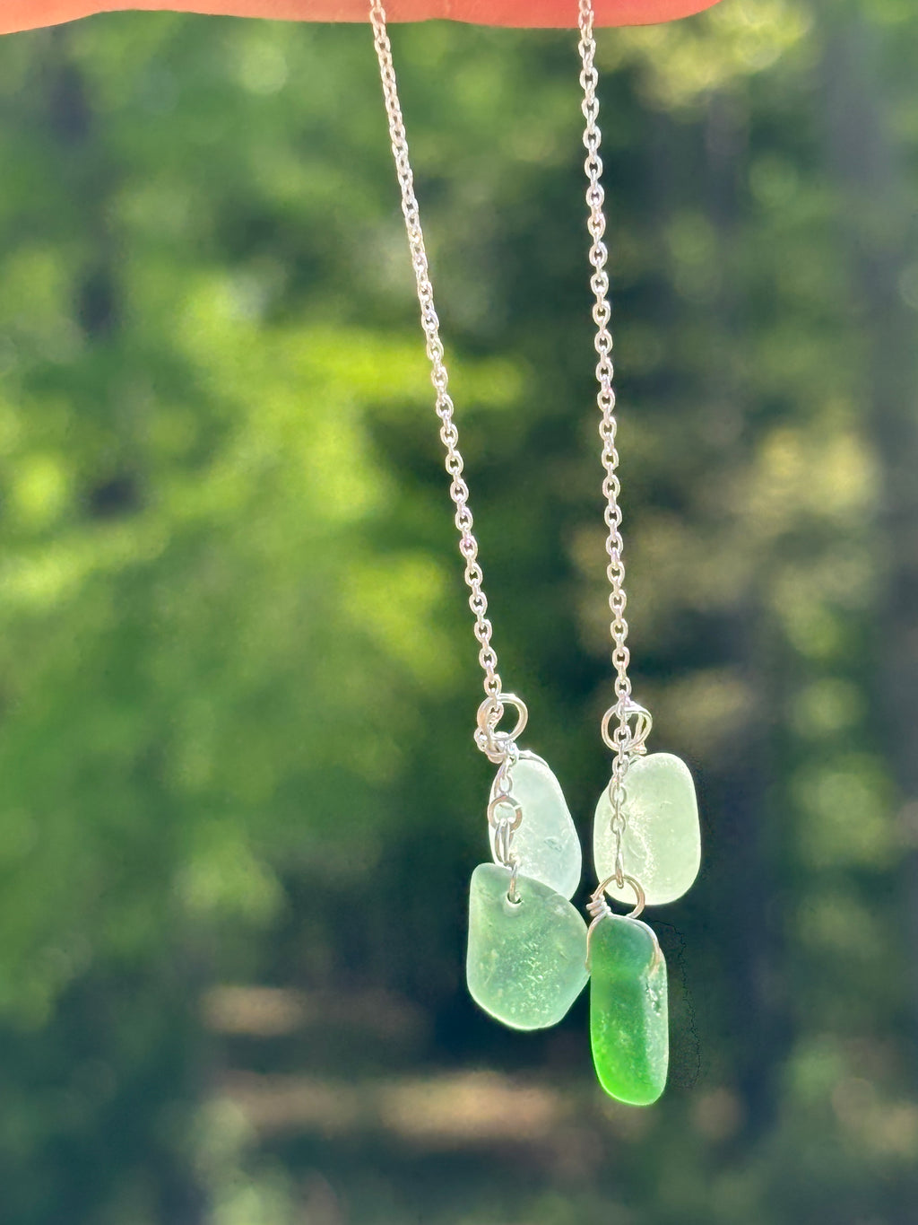 Stacked Seaglass earrings