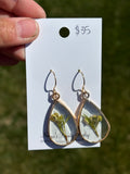Wax floral earrings