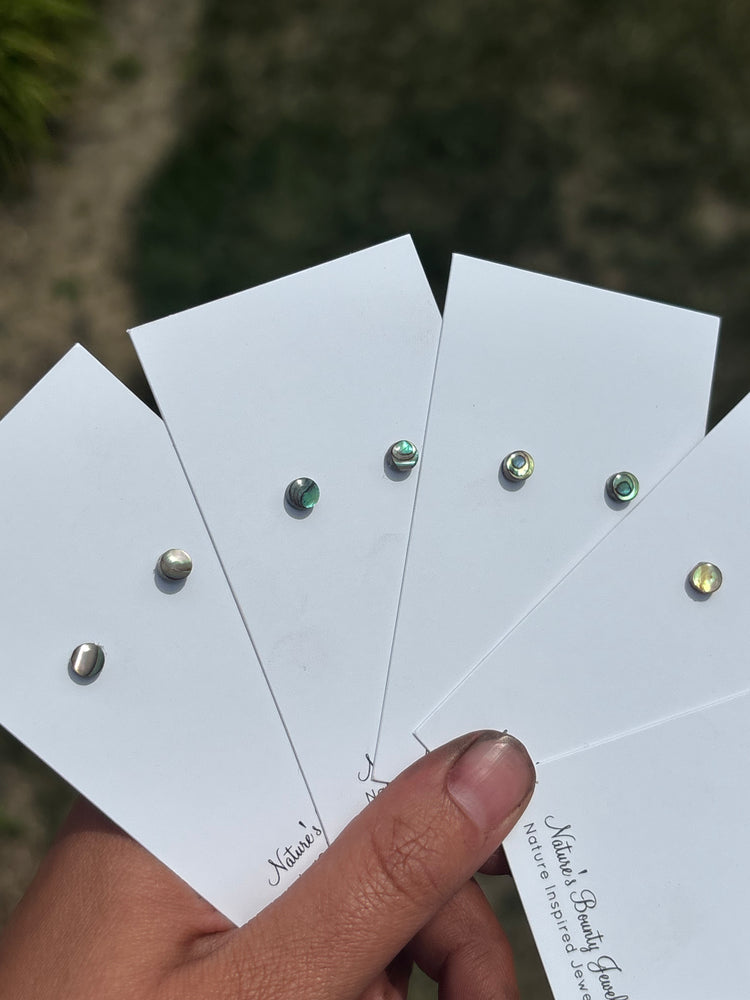 Abalone shell stud earrings