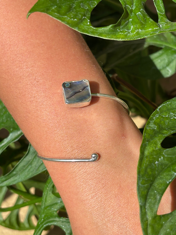Split band abalone cuff