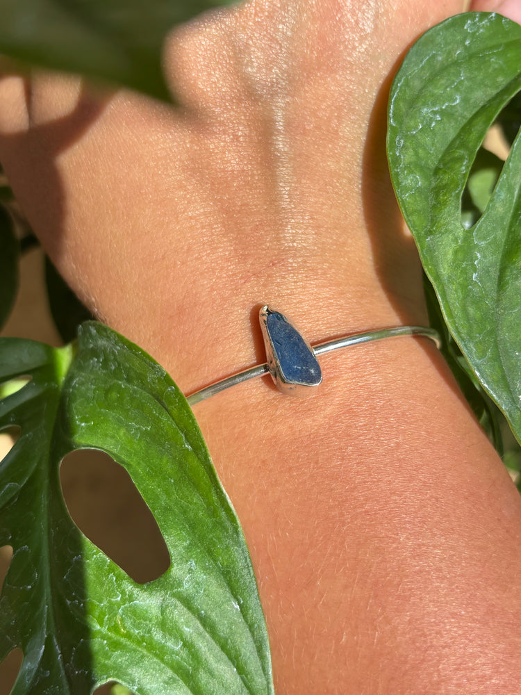 Cornflower blue Seaglass cuff