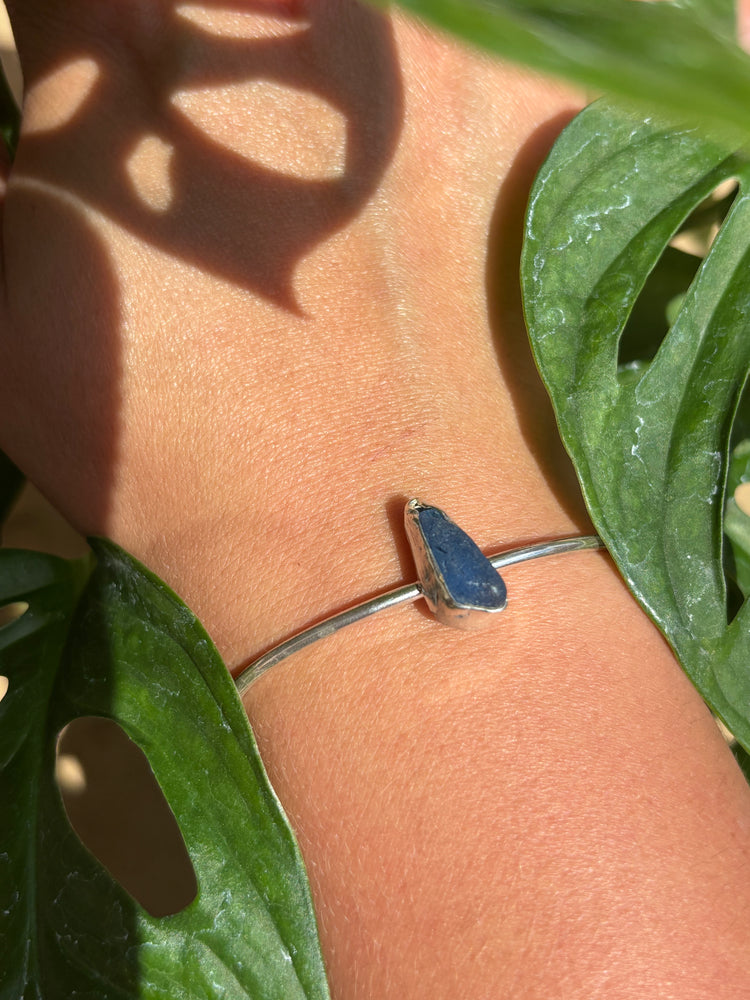 Cornflower blue Seaglass cuff