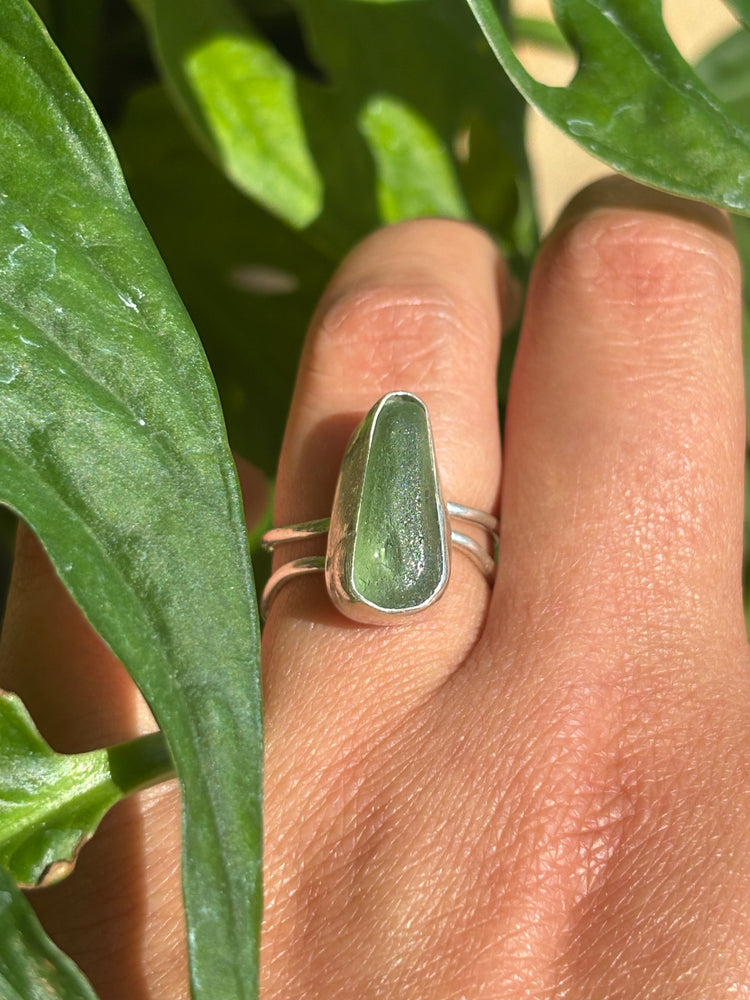 Green Seaglass ring