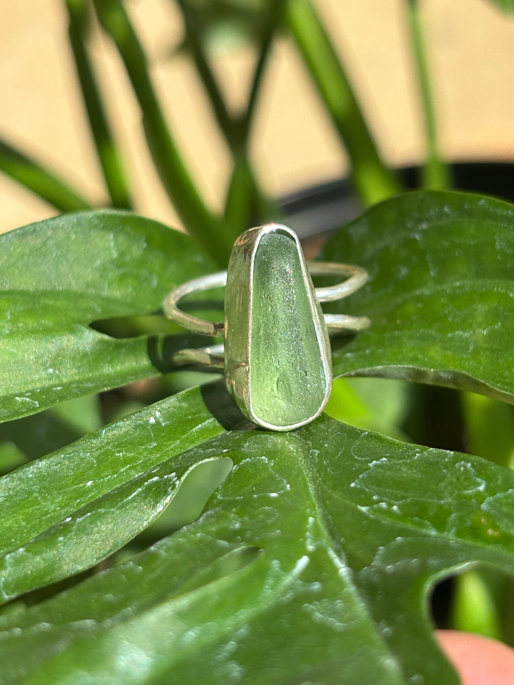 Green Seaglass ring