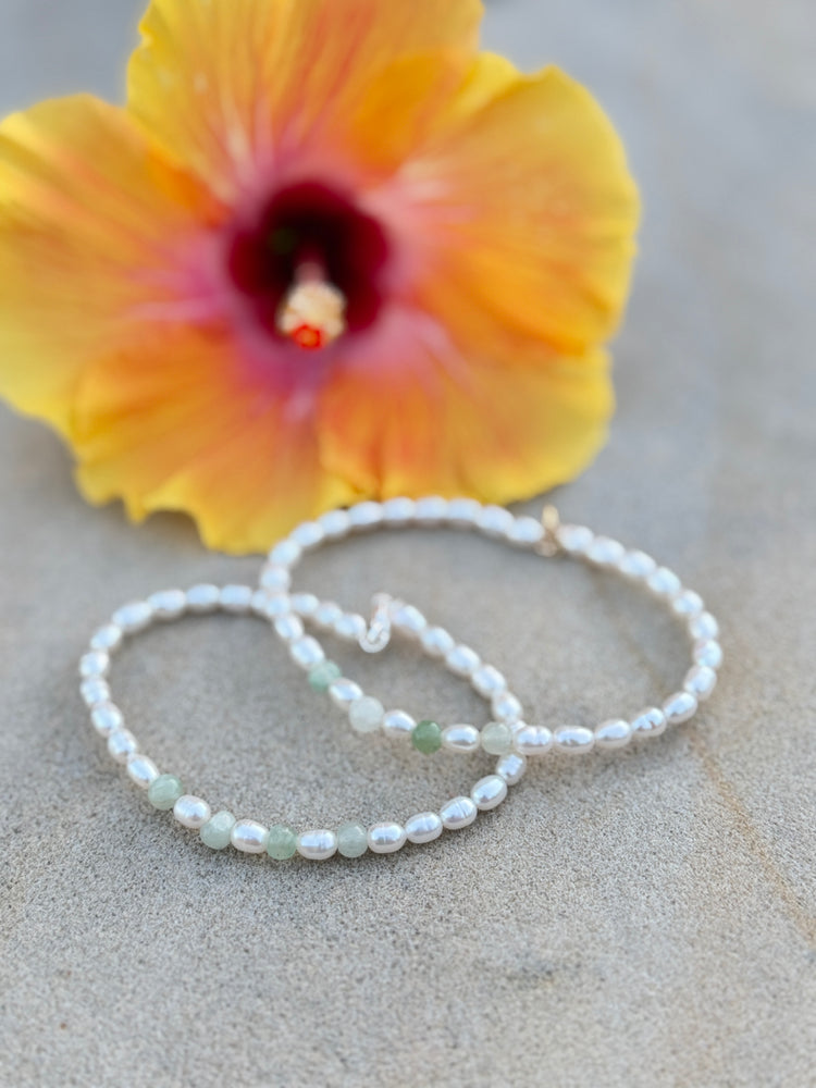 Pearl and aventurine Bracelet
