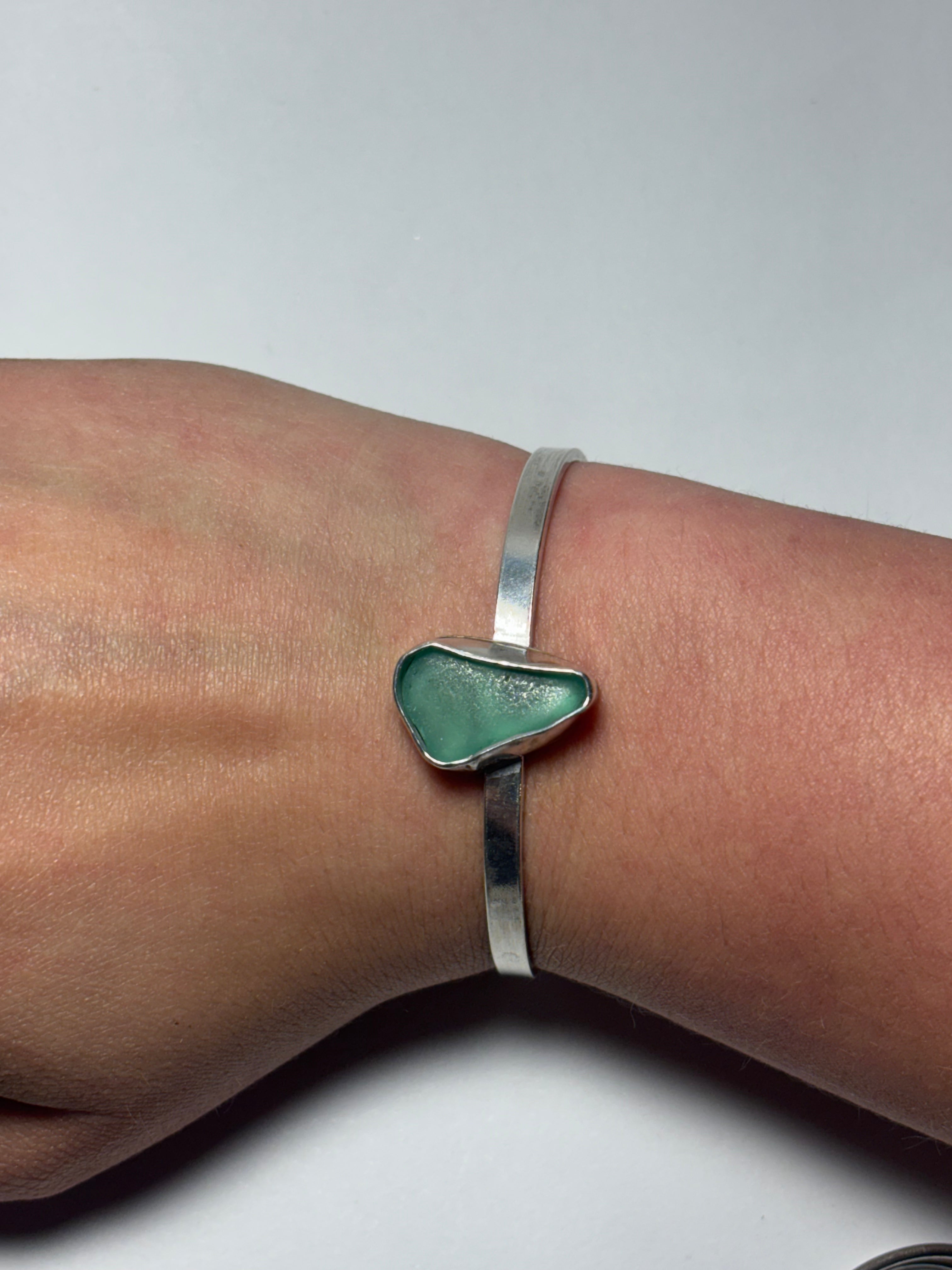 One-of-a-Kind Seaglass cuff bracelet