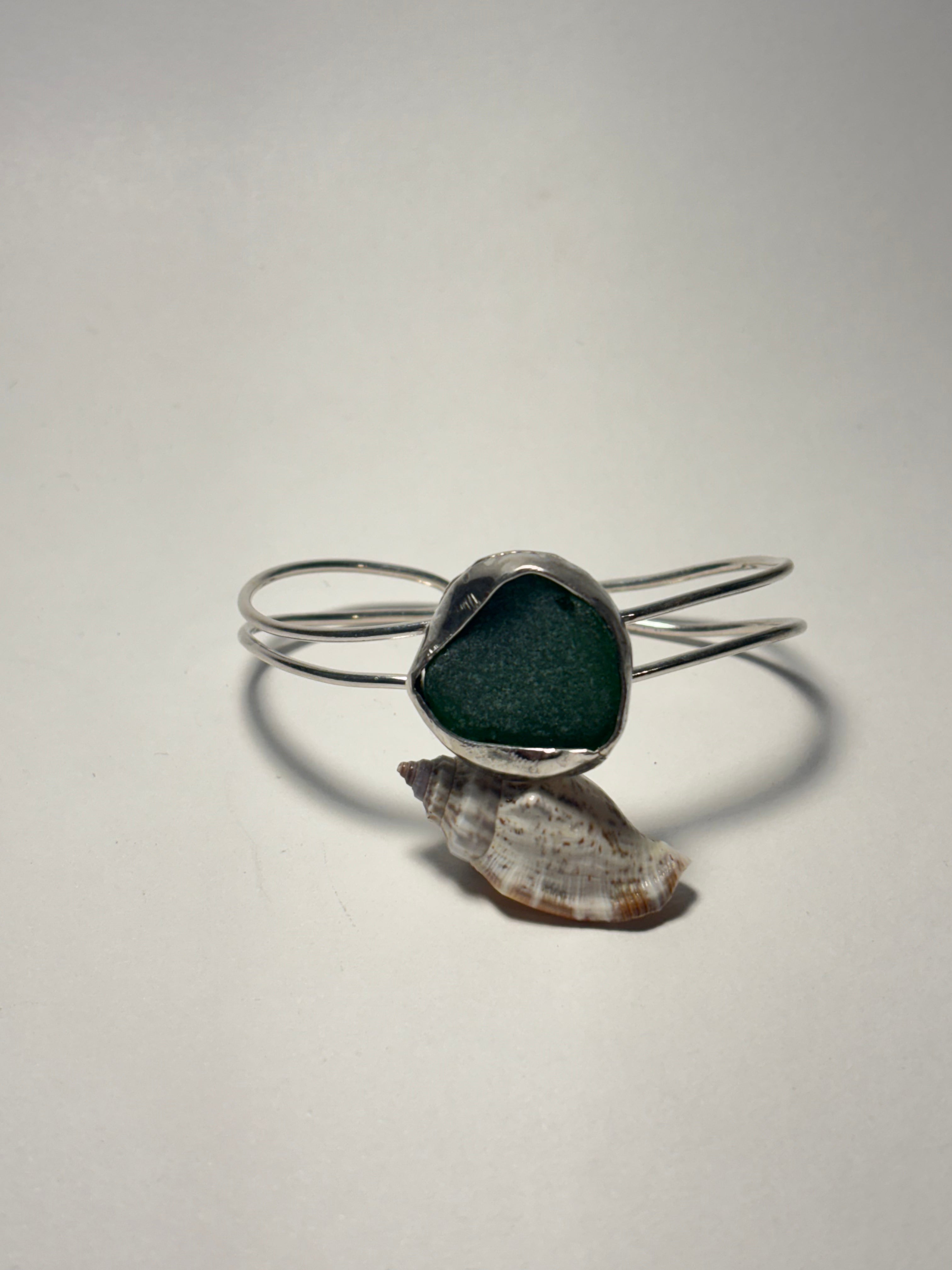 One-of-a-kind sea glass bracelet