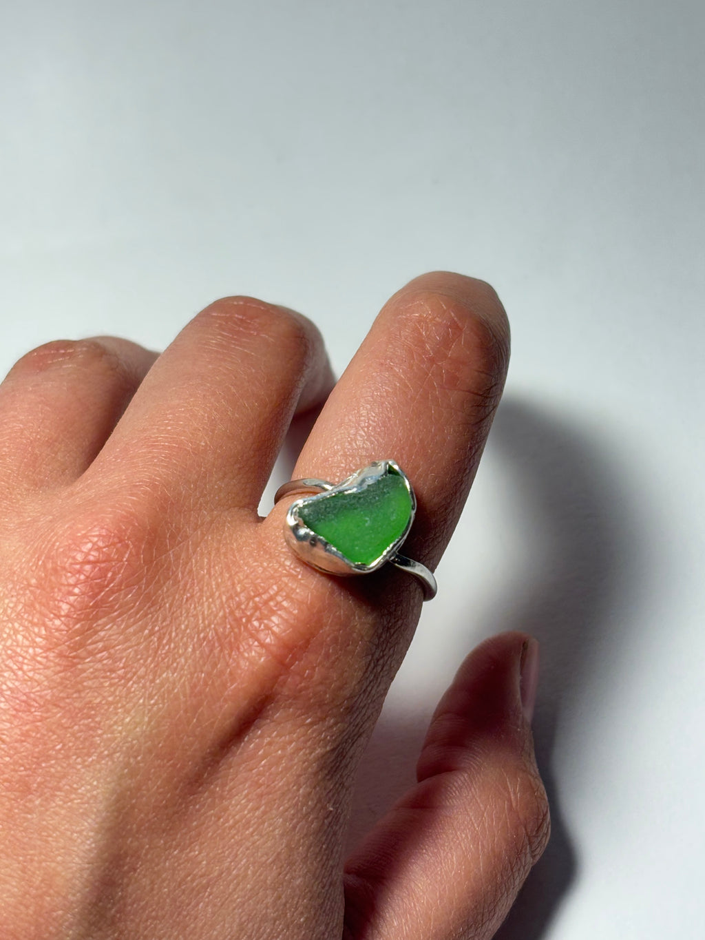 One-of-a-kind sea glass ring