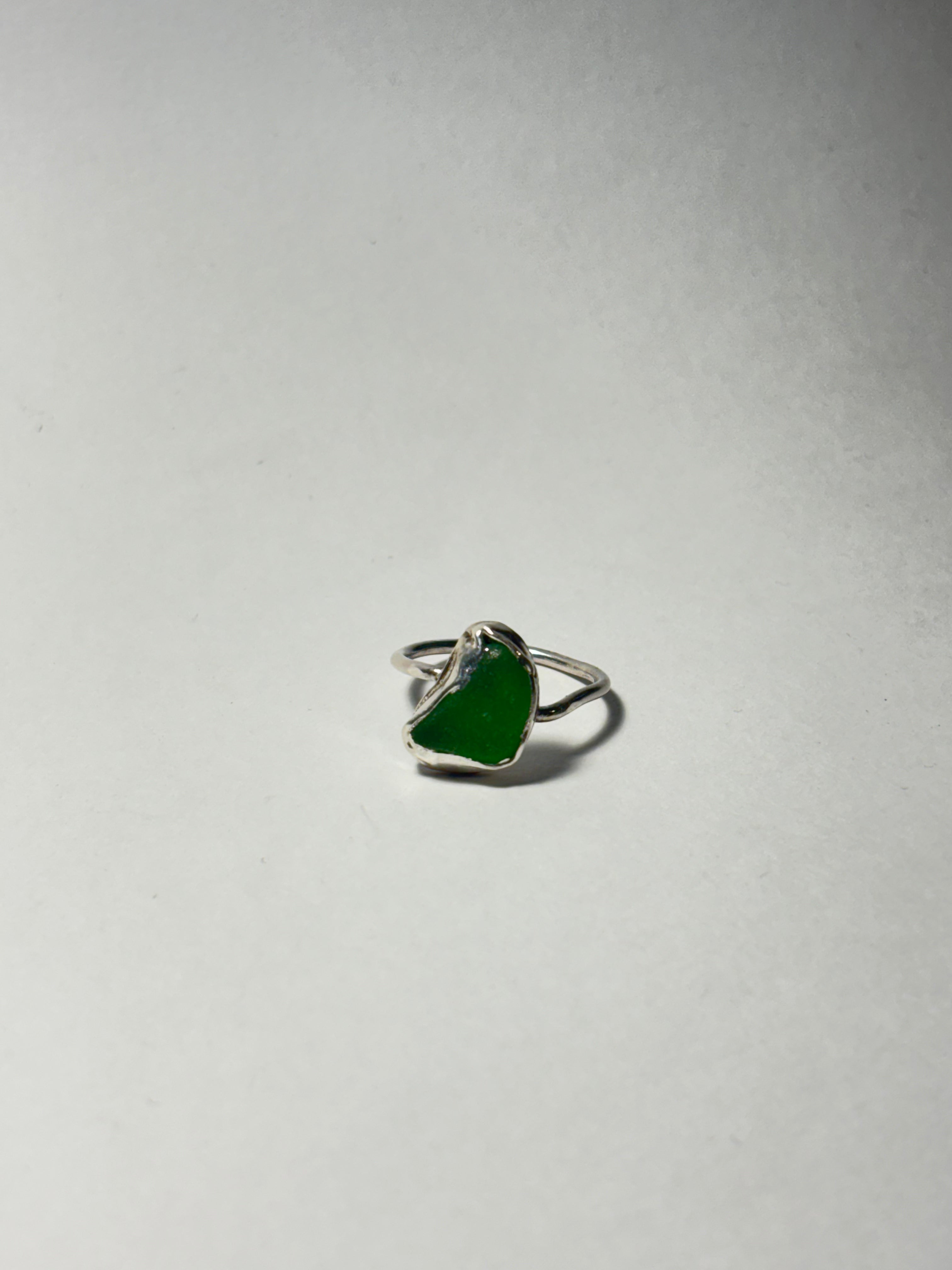 One-of-a-kind sea glass ring