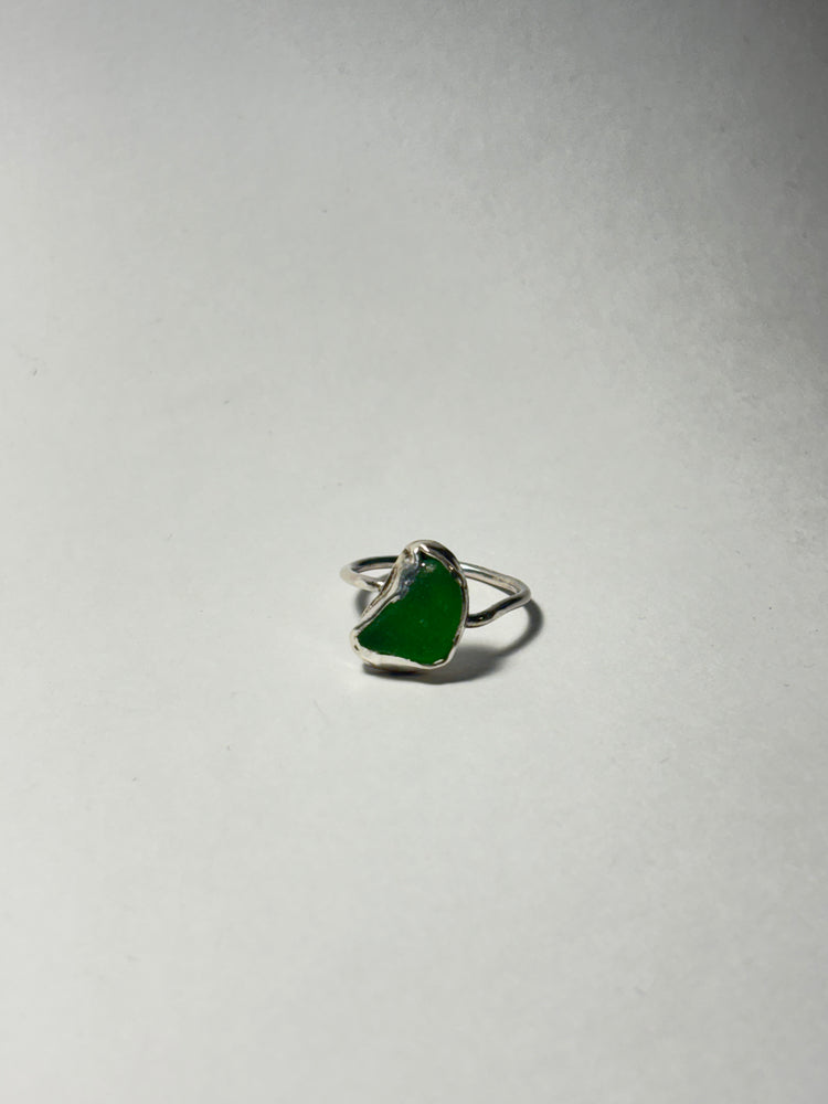 One-of-a-kind sea glass ring