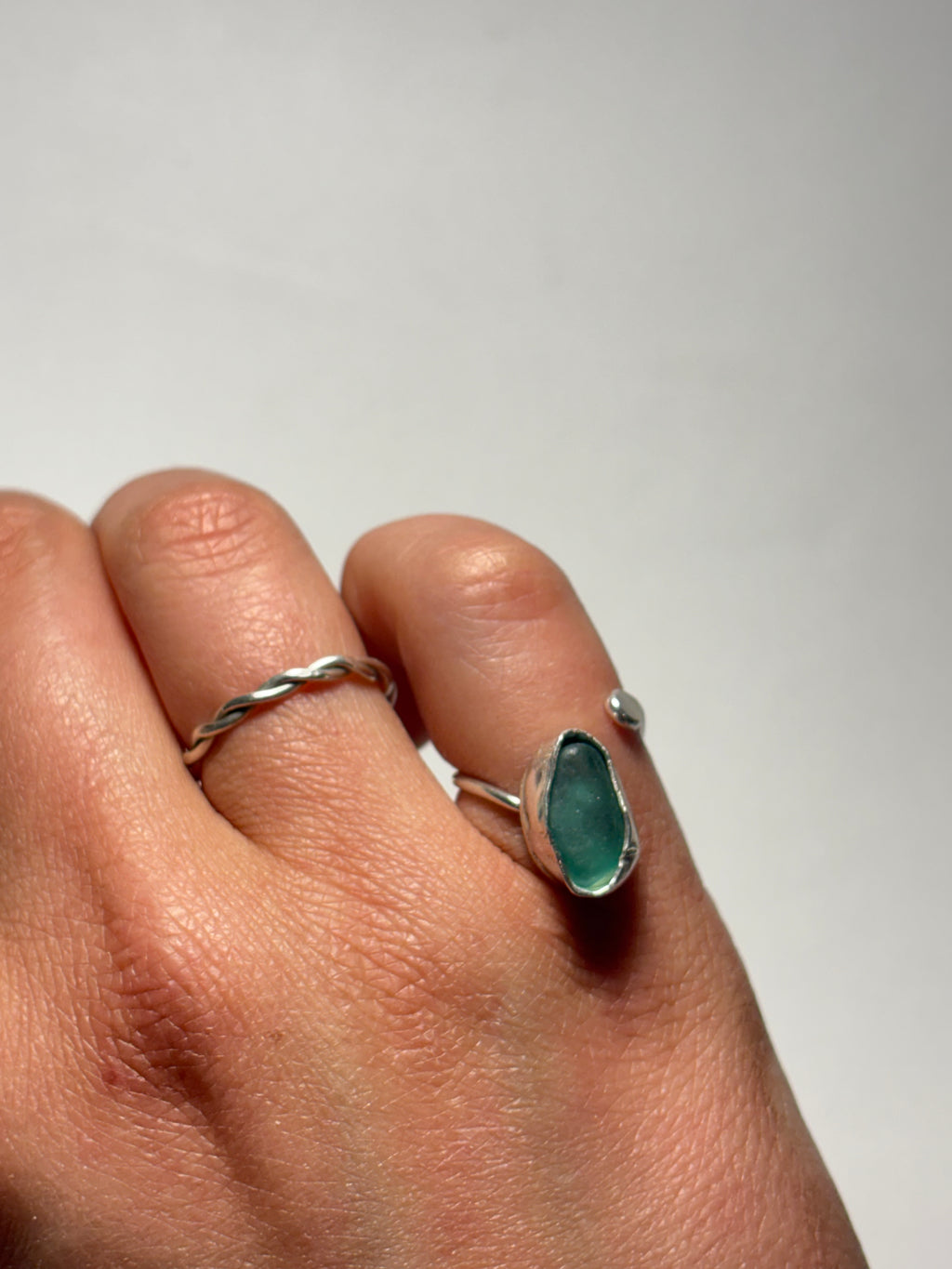 One-of-a-kind Sea glass ring