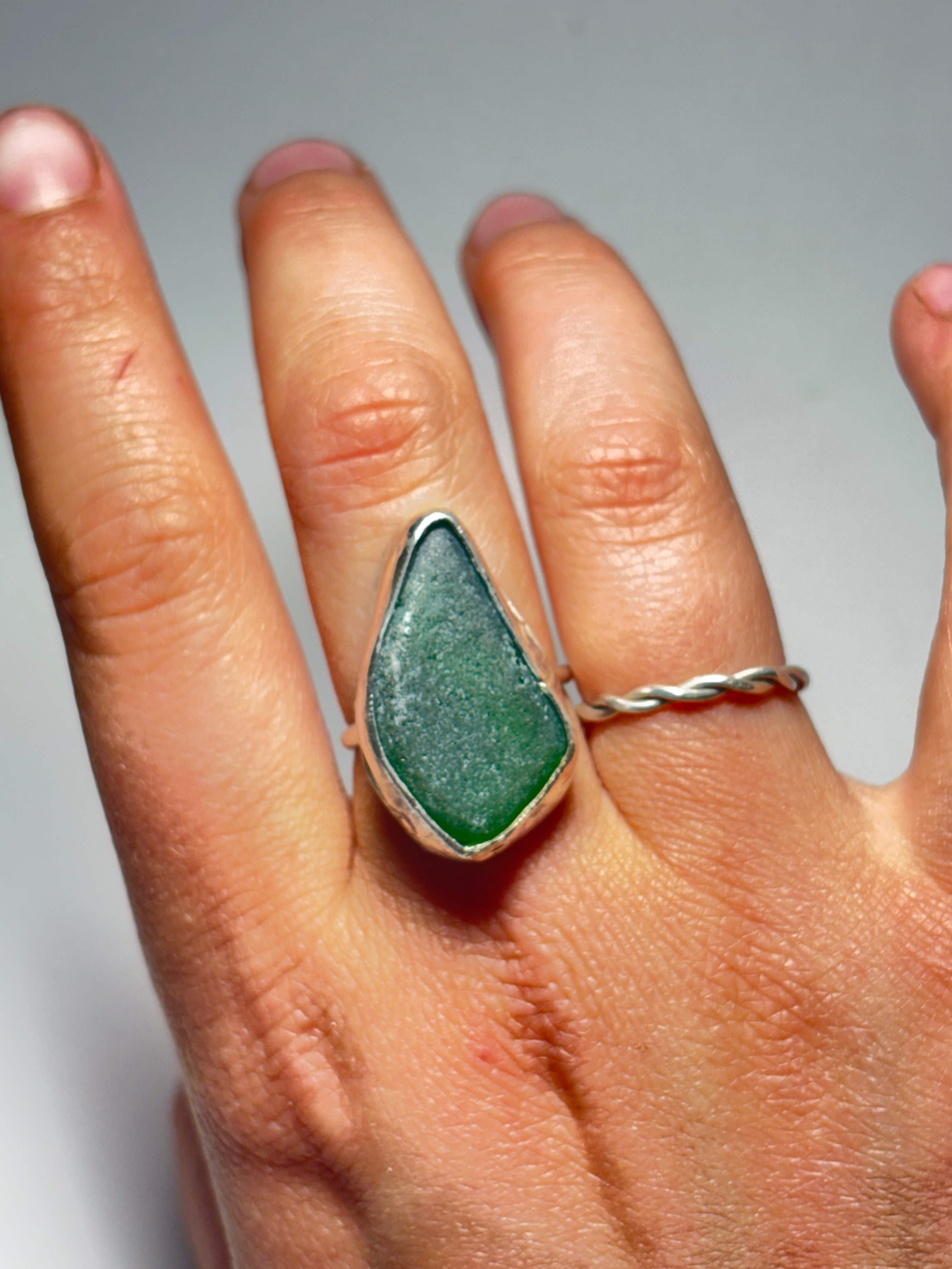One-of-a-kind Sea glass ring
