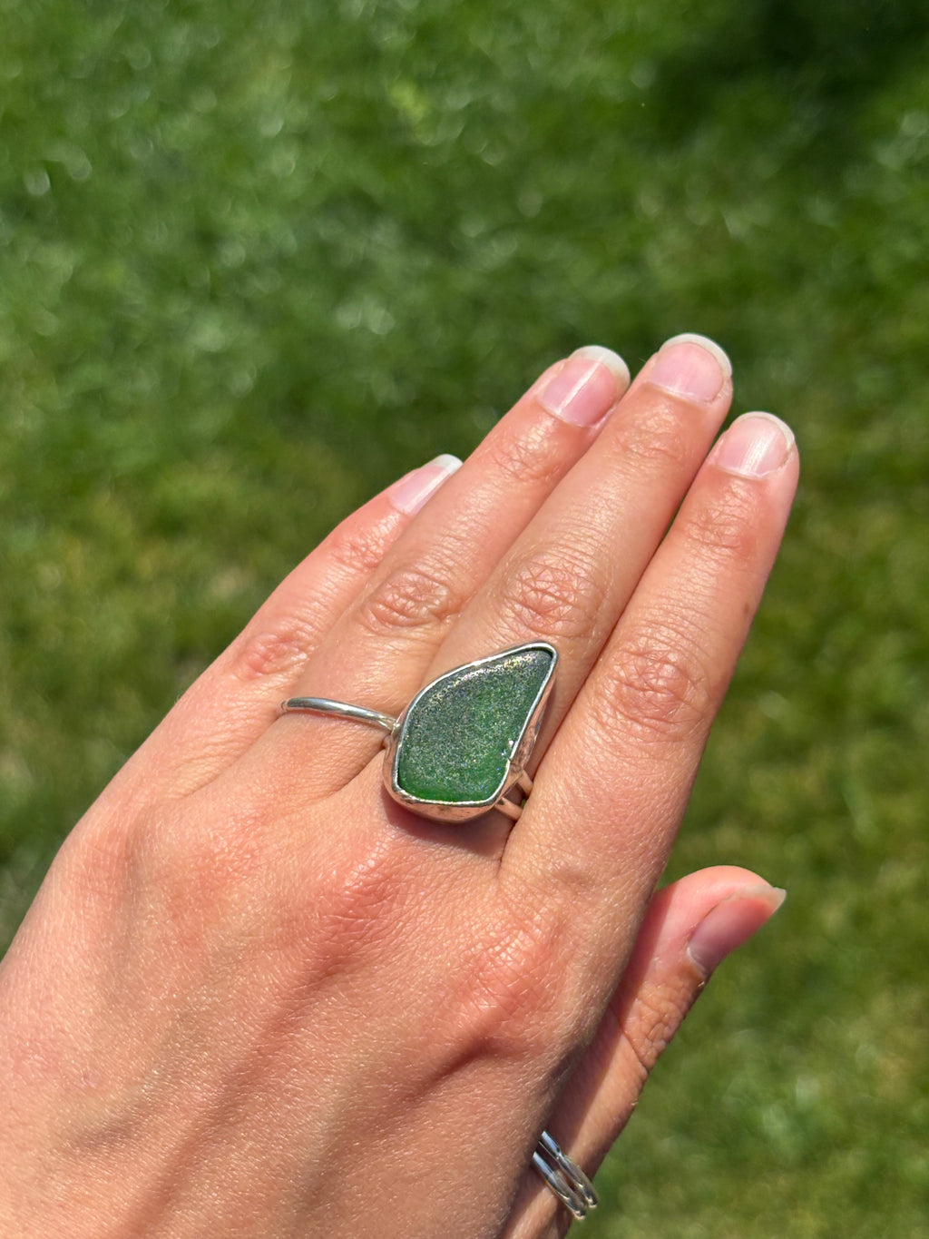 One-of-a-kind Sea glass ring