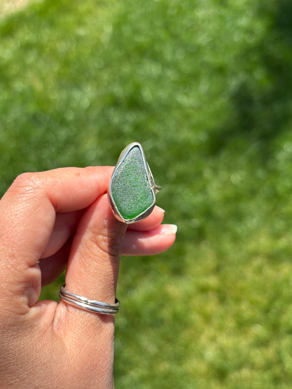 One-of-a-kind Sea glass ring
