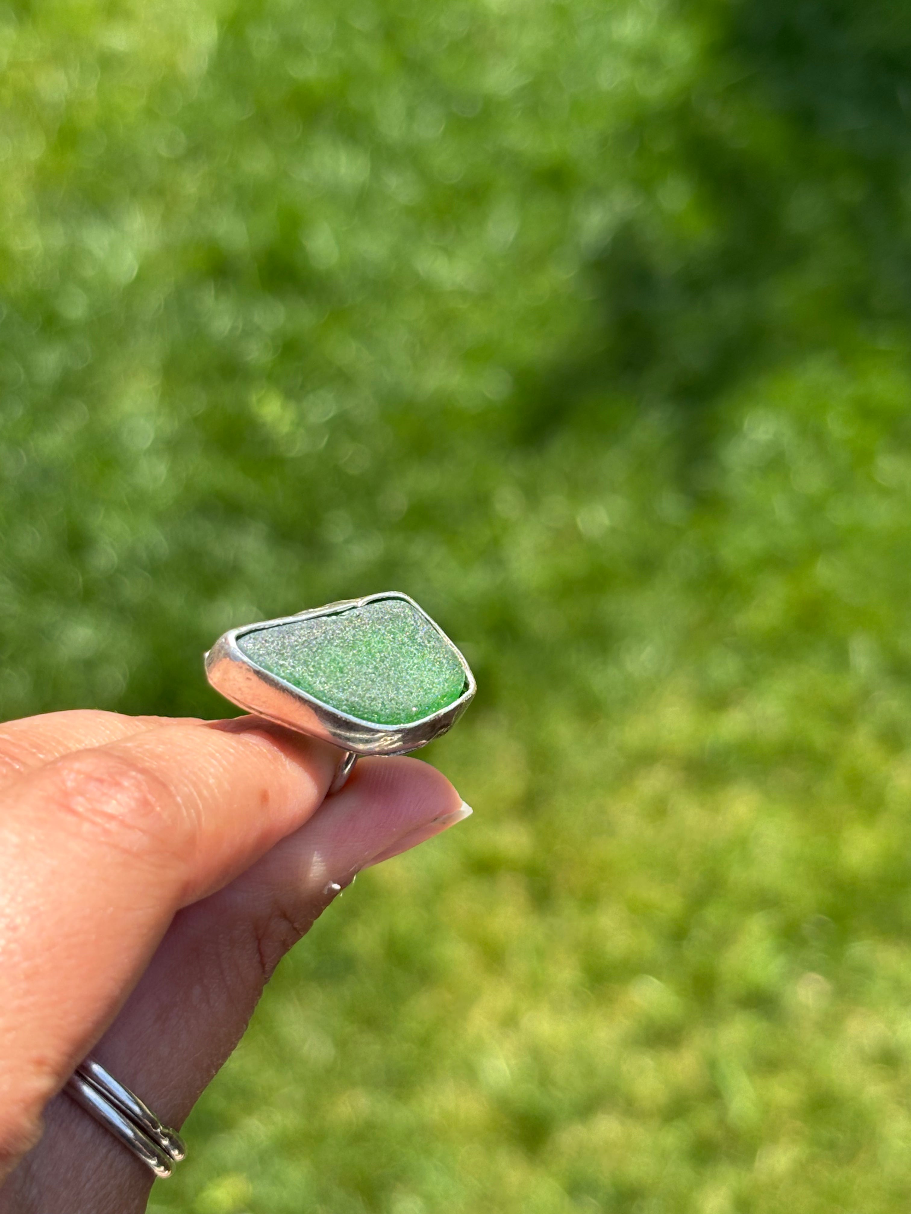 One-of-a-kind Sea glass ring